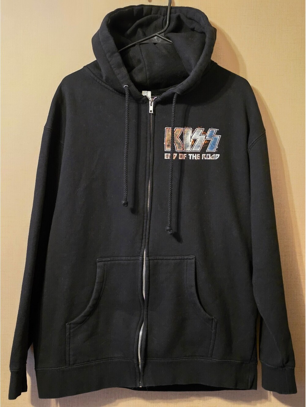 KISS "End Of the Road" World Tour Full Zip Hoodie - Heavyweight Size L Excellent
